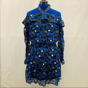 Cold shoulder floral lace dress - never been worn